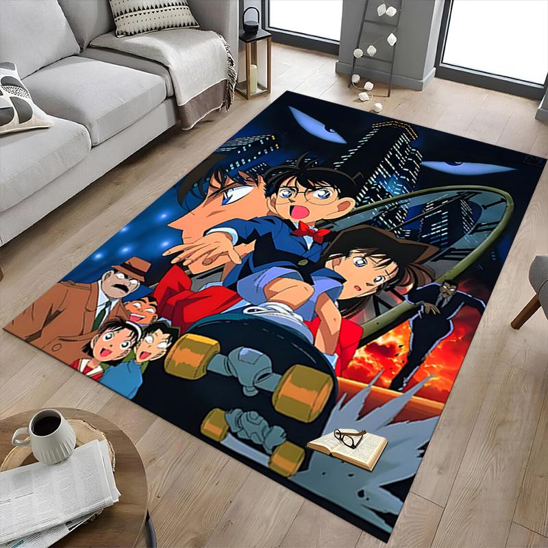 1pc Detective Conan Mystery Carpet for Playroom Bedroom Living Room Sofa Home Decor,kids Game Area Rug Non-slip Floor Mat Y72315