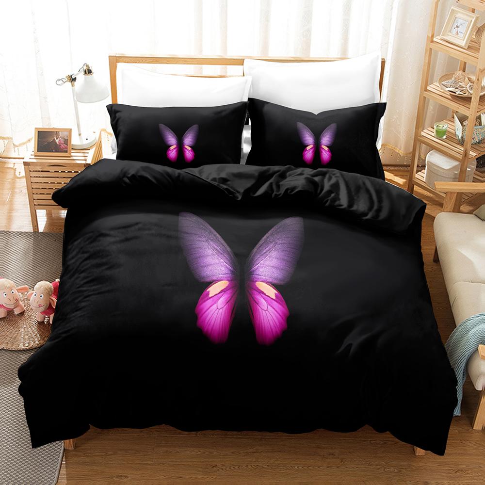 3D NEW Butterfly Bedding Sets Duvet Cover Set With Pillowcase Twin Full Queen King Bedclothes Bed Linen