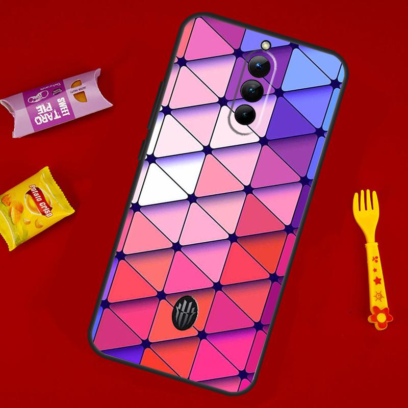 Geometric Abstract Crystal Case For ZTE Nubia Red Magic 8S 9S 10S 8 9 10 11 Pro Plus 6 7 6S 7S Pro 6R 5G 10 Air Cover