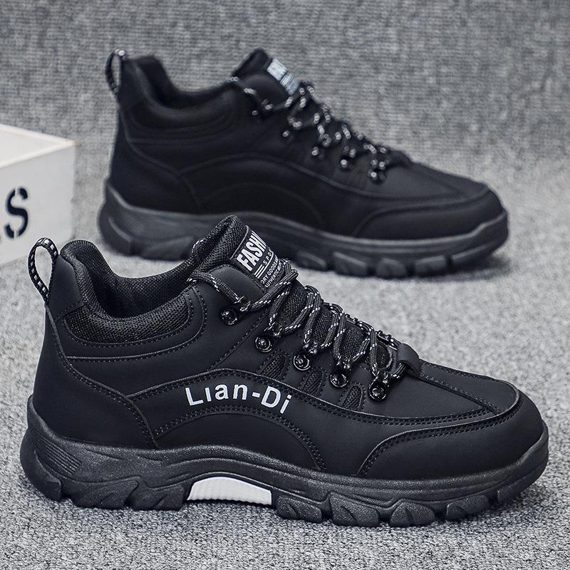 2025 Spring Men's Casual Outdoor Work & Hiking Shoes - Large Size British Style All-Match Daddy Shoes