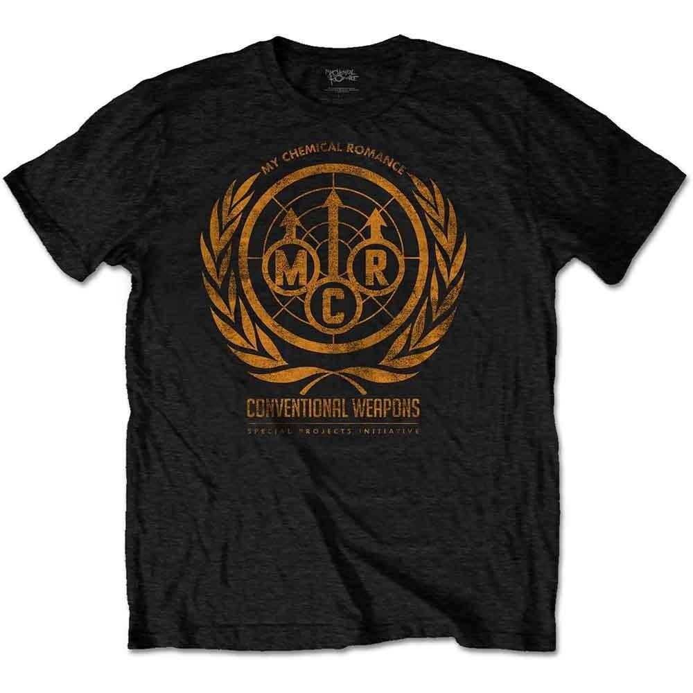 My Chemical Romance T-Shirt MCR Conventional Weapon Rock Band Official Black New