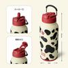 BOTTLE BOTTLE Cow 850ml Vacuum Insulated Stainless Steel Water Bottle, 2-Way Straw Direct Drink Lid for Gym Work and Travel