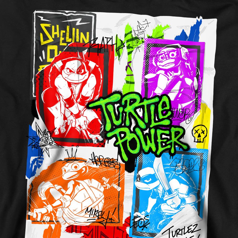 Unisex mikina pro dospělé s linoleum a plakátem Příběhy Želv Ninja