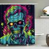 Tuniu Zombie Shower Curtain Cool Horror Decor Spooky Wall Art Halloween Decor Scary Art For Bathroom Room
