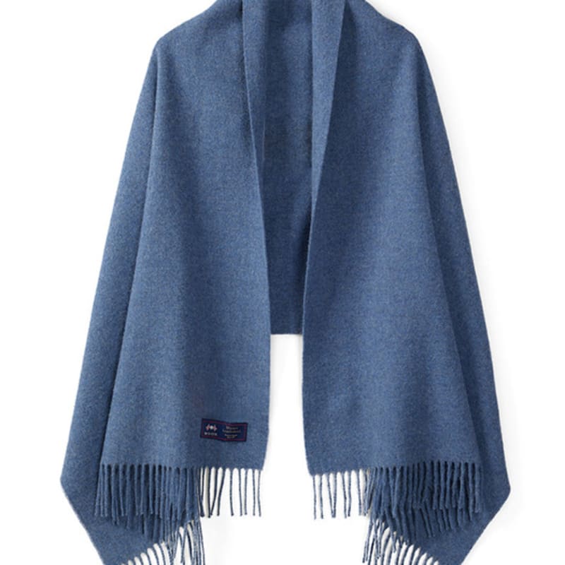 

ABRAHAM MOON Merino Wool Shawl 70cm - Air Force single type