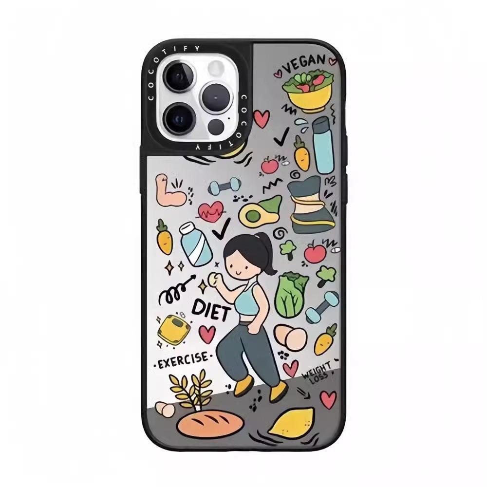 

Self-disciplined Girl for IPhone16ProMax for Apple 15 Trendy Brand 14 Creative 13 Mirror 12 Anti-fall Protective Case For Apple 11