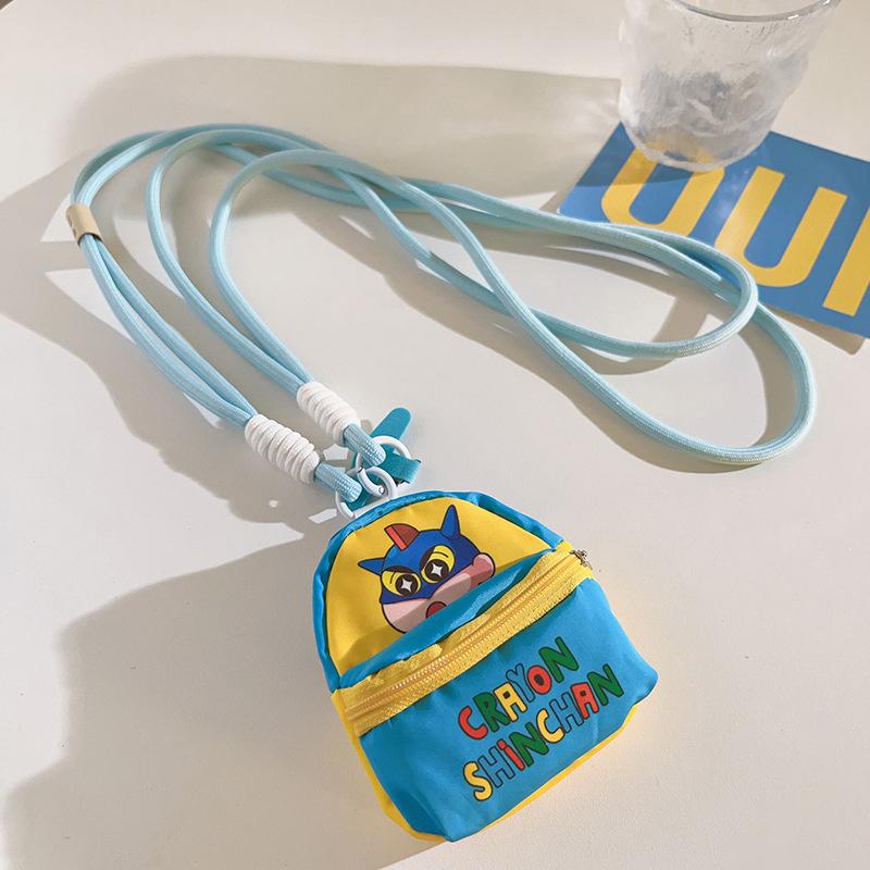 Crossbody Cartoon Crayon Shin-Chan Handyband Seil mit kleiner Geldbörse Niedliche Kopfhörertasche für iPhone für Samsung Huawei Xiaomi