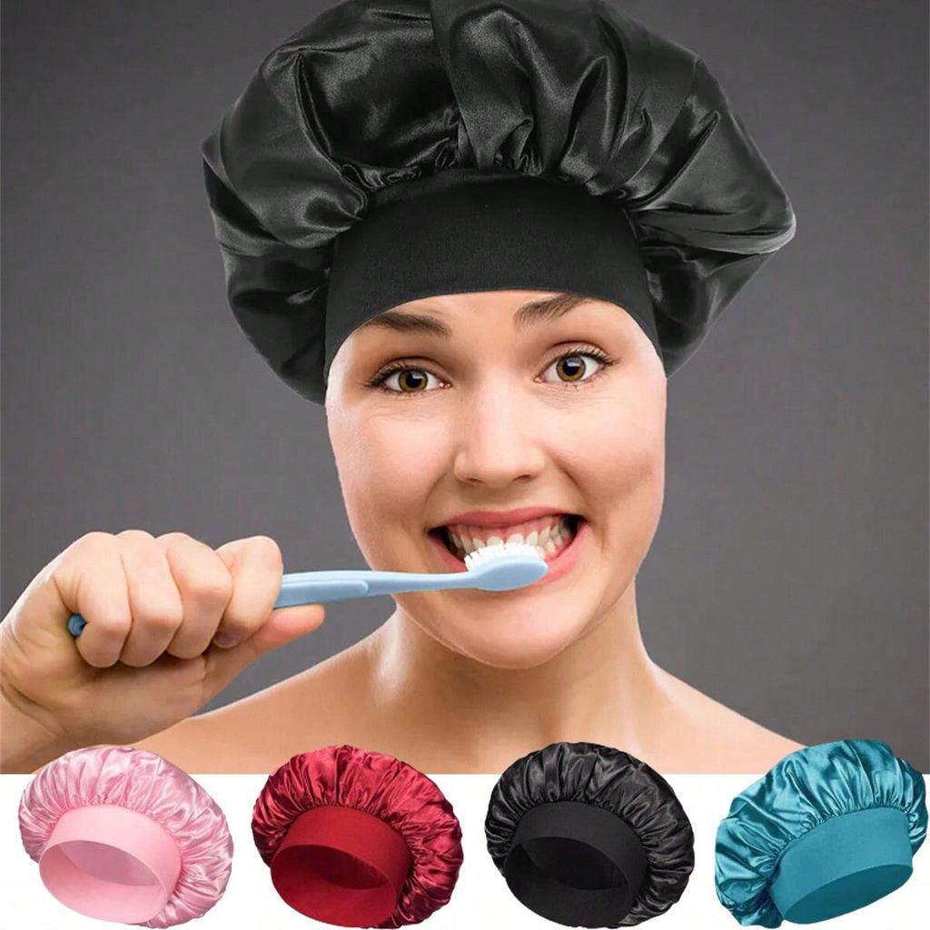 1 szt. Satynowa czepek Jedwabna czepek Regulowana Bonne Do spania Czepek na włosy Z opaską wiązaną Czepeczki Dla kobiet Mężczyzn