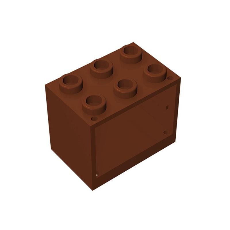 Non-Toxic Moc 10Pcs 92410 2X3X2 Cabinet Building Blocks Kit Container Cupboard Hollow Particle Diy Idea Toys Children Birthday Kid Gifts