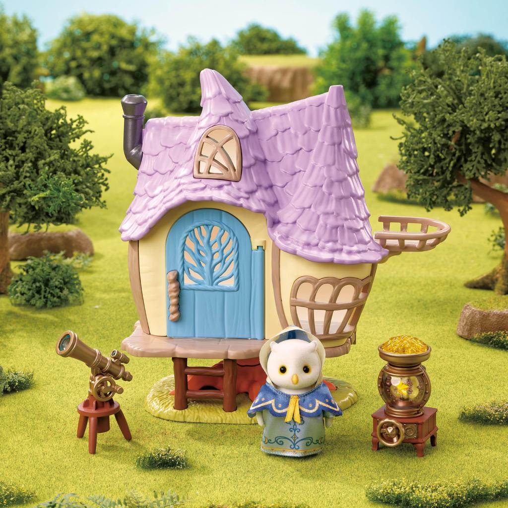 Epoch Sylvanian Families Calico Critters Little Tales Collection Owl's Star-Viewing House LT-01 ST Mark Certified Dollhouse Toy Ages 3+