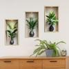 Green Plants Wall Sticker Potted Mural Simulation Painting For Living Room Home Decor Background Wall Art Removable Decals