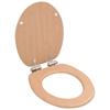 Day and Night - Day and Night WC Toilet Seat with Soft Close Lid MDF Bamboo Design