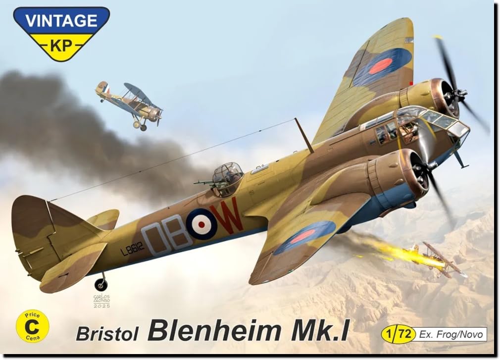 KP Models Bristol Blenheim Vintage Series Plastic Model Kit KPMV7204 1/72 Mk.I (Airplane)