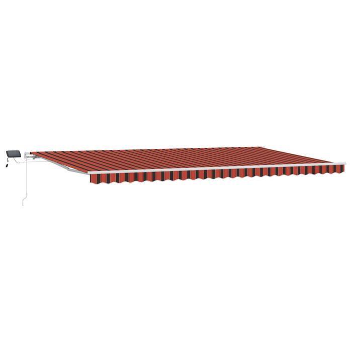 VidaXL Store Manuel Rétractable avec LED Orange et Marron 600x350 cm 3331702