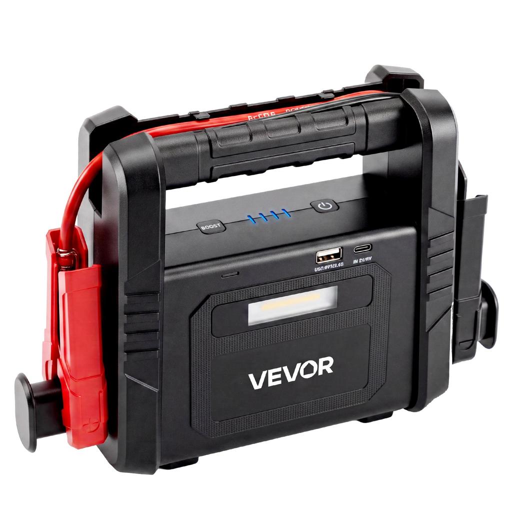 VEVOR Jump Starter 6000A Peak Portable Car Battery Booster Jump Box 12V, for Up to Most Gas / 10.0L Diesel Engine, Power Bank
