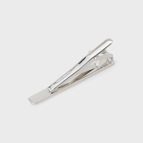 Takeo Kikuchi Walter Tie Clip Refined Brass Tie Clip Made in Silver 00 - Japan, 07004800, Men's, (006)