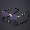 6pcs Retro Korean Sunglasses Seaside Frameless Eyeglasse Anti UV400 Gradient Shades