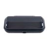 Gray Plastic Marine Radio Panel Cover with Rounded Profile and Visible Window Area for Boat Receiver Face Coverage in Marine Installations, 1 Set
