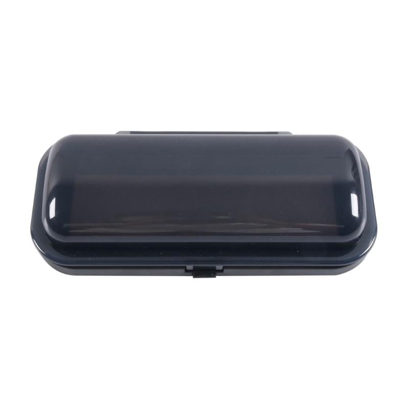 Gray Plastic Marine Radio Panel Cover with Rounded Profile and Visible Window Area for Boat Receiver Face Coverage in Marine Installations, 1 Set