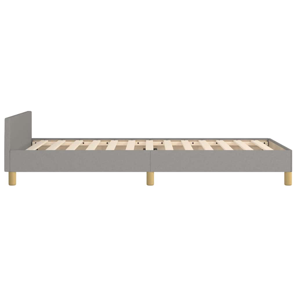 Vidaxl Bed Frame Without Mattress, Light Gray, 80X200 Cm, Upholstered In Fabric