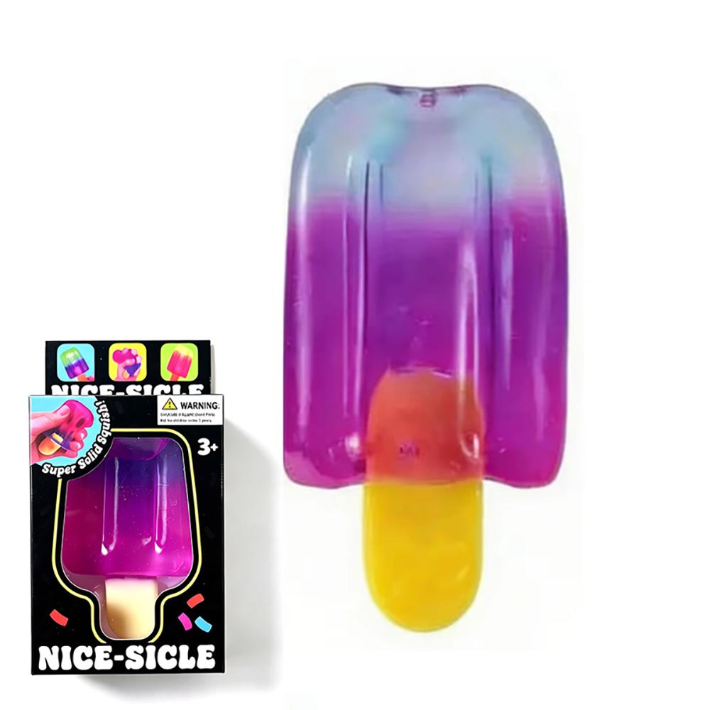 Schylling NeeDoh Giocattolo Antistress Completo Super, Ghiacciolo/Medusa/Cubetto di Ghiaccio/Palla di Pelucchi Giocattoli Morbidi a Rimbalzo Lento per Bambini e Adulti