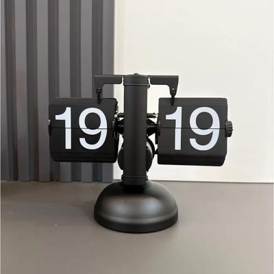 Automatic Page Turning Clock Vintage Simple Home Living Room Seat Clock Small Balance Mechanical Page Turning Clock