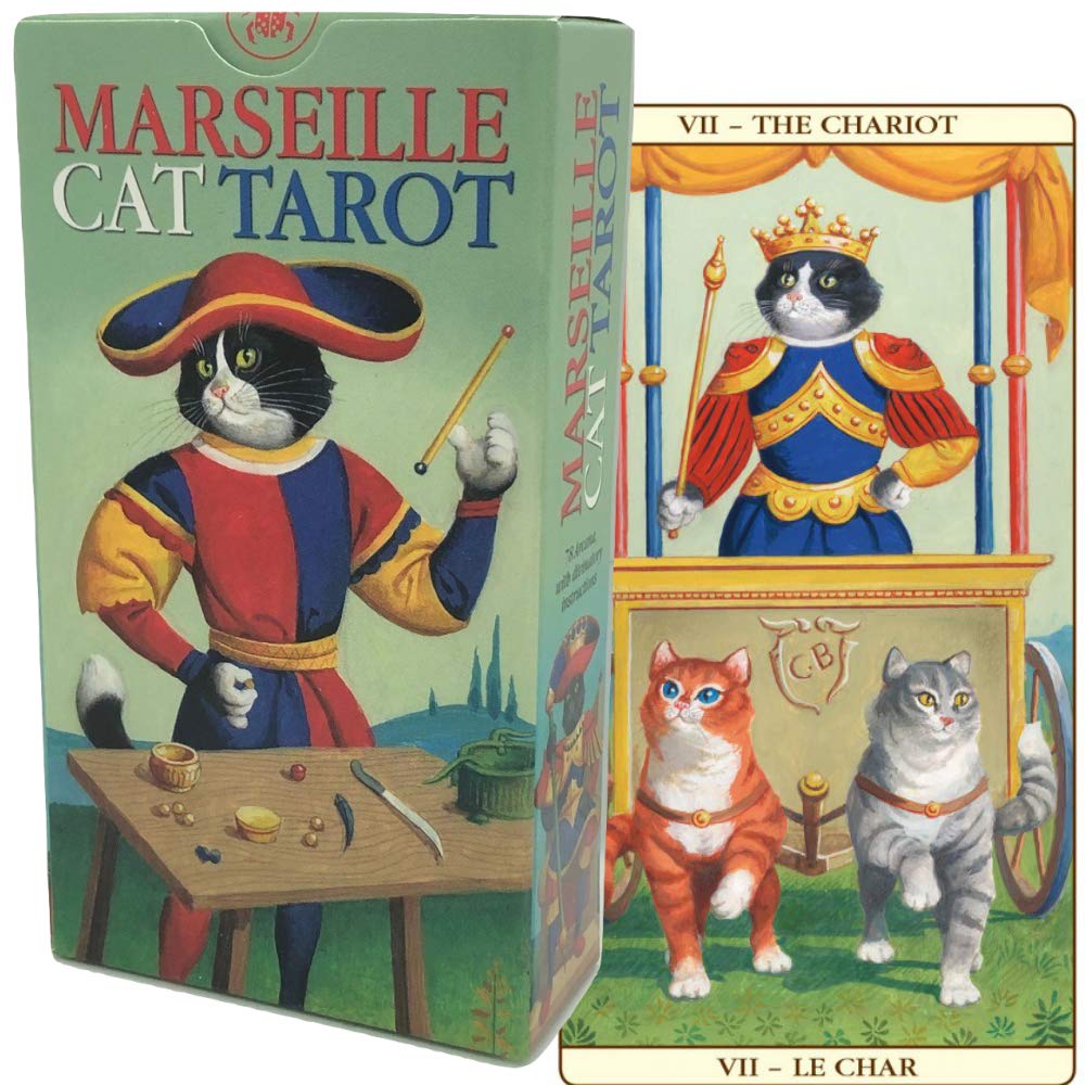 Tarotové karty 78 kusů Marseillská verze Tarotové věštění Kočka Japonský návod k použití součástí I.I.J [Marseillský tarot] [Originální]