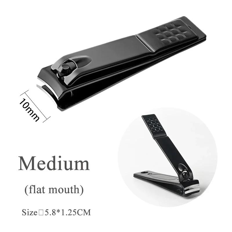 1/3/5Pcs Black Nail Clippers Stainless Steel Nail Cutter Thick Scissor Plier Toenail Fingernail Professional Manicure Trimmer