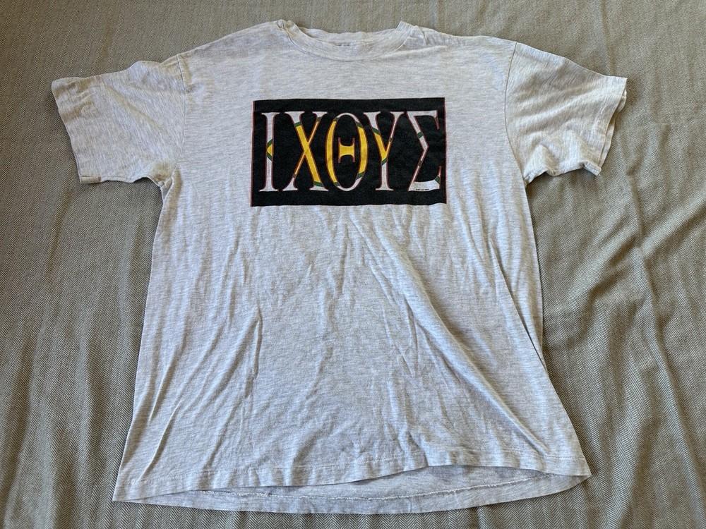 Винтажная футболка 90-х Lily Rock Религиозная Иисус Христос Бог Размер L Унисекс L