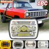 105W 7x6" 5x7" Led Headlight Hi/Lo H4 for Dodge D150 D250 W350 1981-1993 Trucks