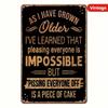 Home "Sassy Life Lesson" Vintage Metal Wall Sign, Humorous Sarcastic Decor, Art Accent for Sarcasm Enthusiasts