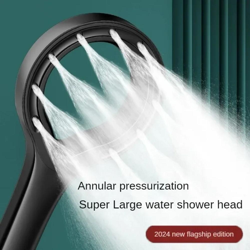 High Pressure Shower Head Heart Ring Spray Booster Pressurize Powerful Home Rain Shower Mixer Water Massage Bathroom Accessories