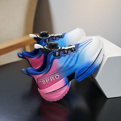 Boys Running Shoes Full Palm Air Cushion Student Body Test Sports Shoes Shock Absorption Older Children Carbon Plate Children's Running Shoes