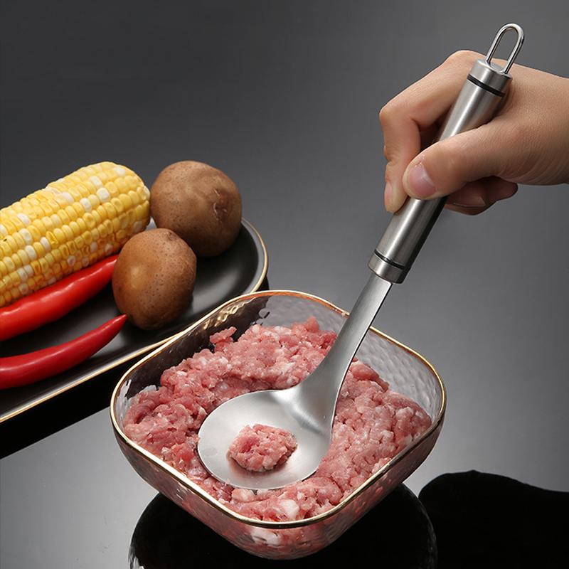 Meatball Maker Stainless Steel Meat Ball Maker Mold Meatballs Cooking Tongs Cookie Making Scoop Clip Meat Tools Kitchen Gadget