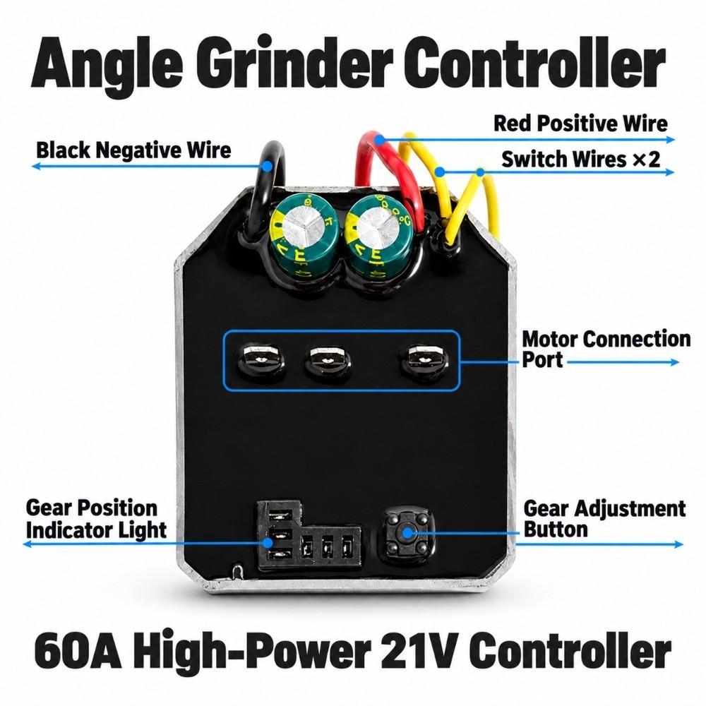 60A Angle grinder control board Brushless Lithium Electric Wrench Board Speed Switch Power Tool