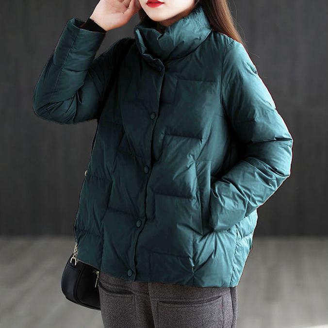 Damen 2025 Leichte Daunen-Baumwolljacke im koreanischen Stil mit Stehkragen - Winter Vielseitig, Locker, Kurz, Wattierter Mantel.