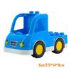 Trailer Car Motorcycle Boat Big Building Blocks Collocation Vehicle Accessory Kid DIY Toys Compatible With Duploed Set Gift