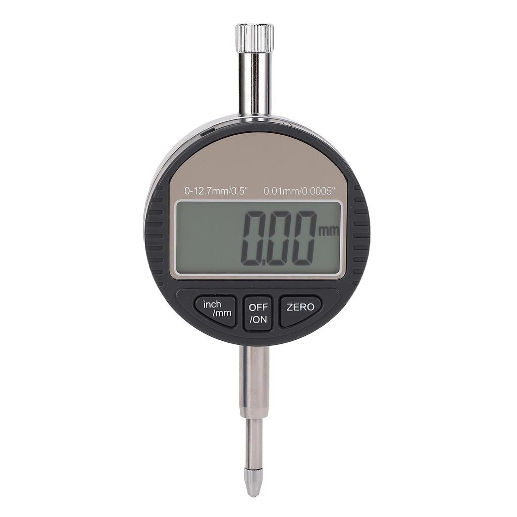 Electronic Digital Dial Indicator 0.5in 12.7mm Inch Metric High Resolution 0.0005in 0.01mm Accurate Probe Tester