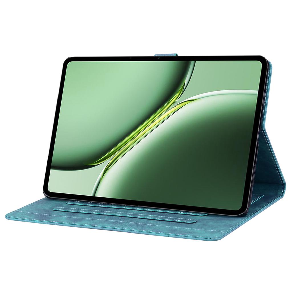 Für OnePlus Pad Pro/Pad 2 Hülle Kartenfächer Leder Tablet Ständer Folio Hülle Blume Katze