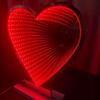 3D Valentine Heart LED Tunnel Light: Luminous Mirror Decoration for Party Atmosphere