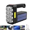 Solar Rechargeable USB Flashlight Super Bright 8 Led Flashlight Portable Searchlight Long-range