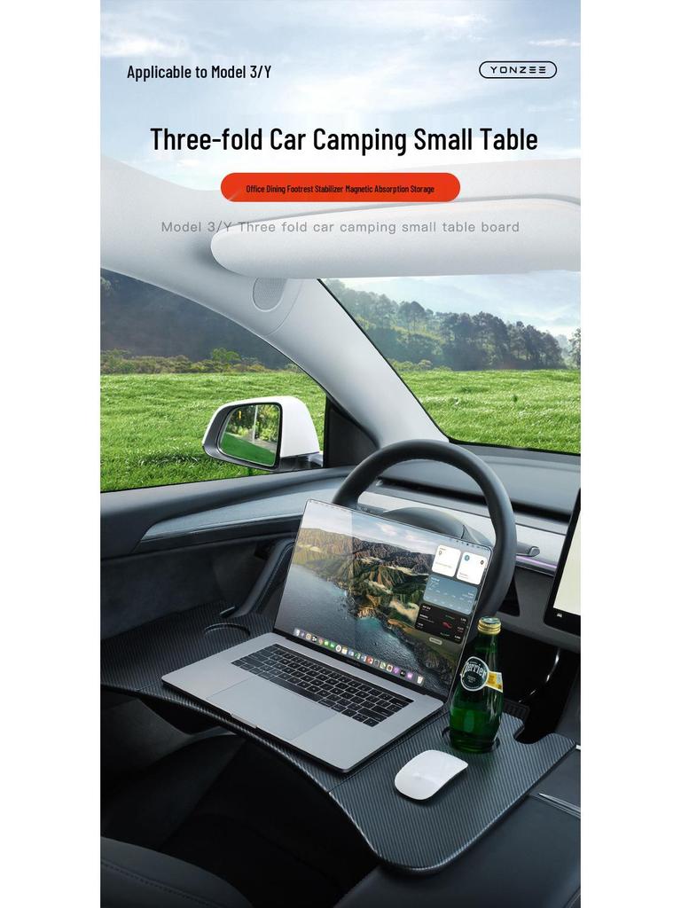 Tesla Model 3/Y Refresh Multifunctional Foldable Car Tray/Table