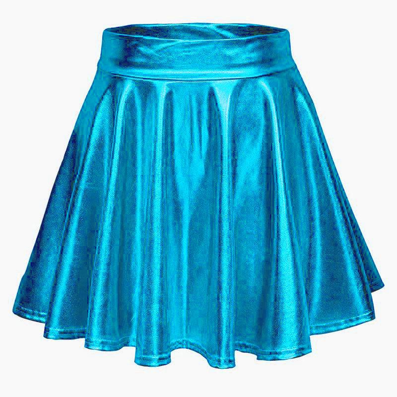 Women's Nightclub Performance Metal Pleated Skirt