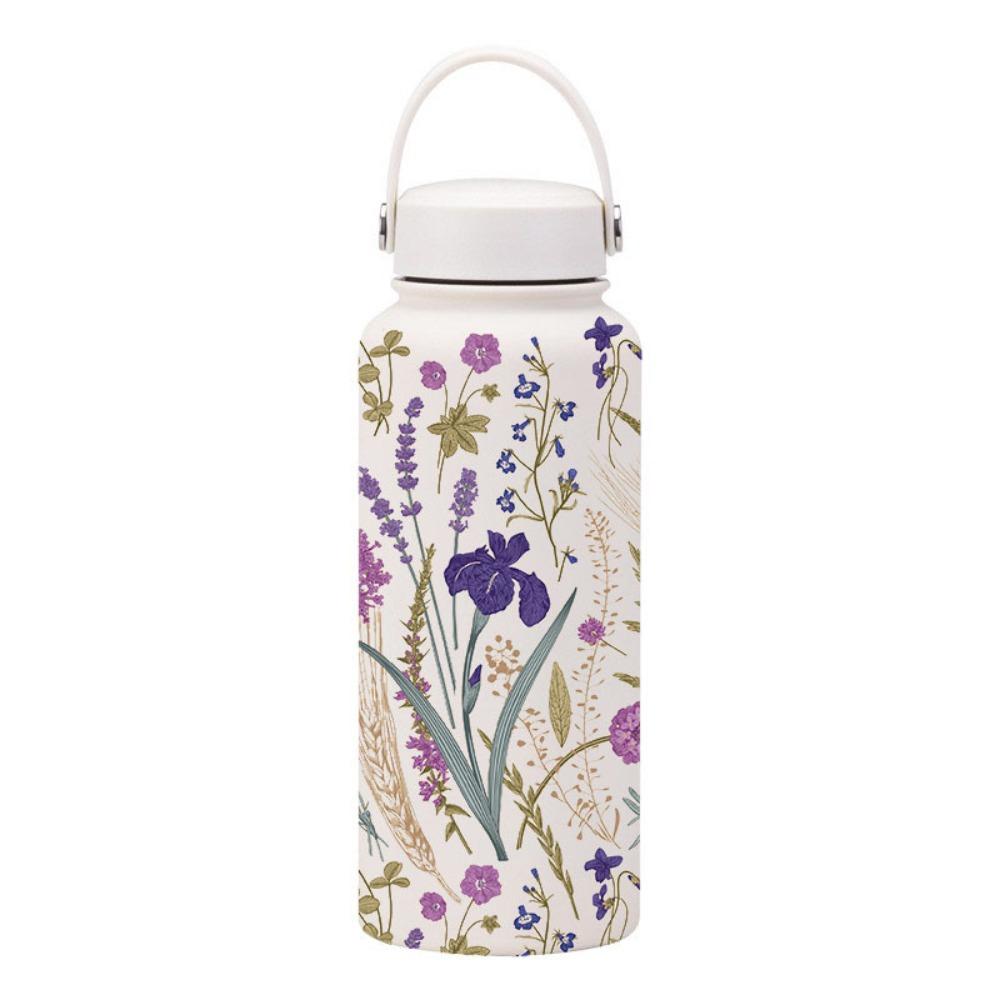 

1000ml Stainless Steel Insulated Bottle Thickened Printed Cup Sports Water Bottle For Girls 5
