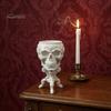 Kleiner Sukkulenten-Übertopf Mini Gothic Totenkopf Topf, 3D-gedruckter gruseliger Blumentopf, Pflanzenbehälter Behälter, Schreibtischdekoration für Halloween-Party