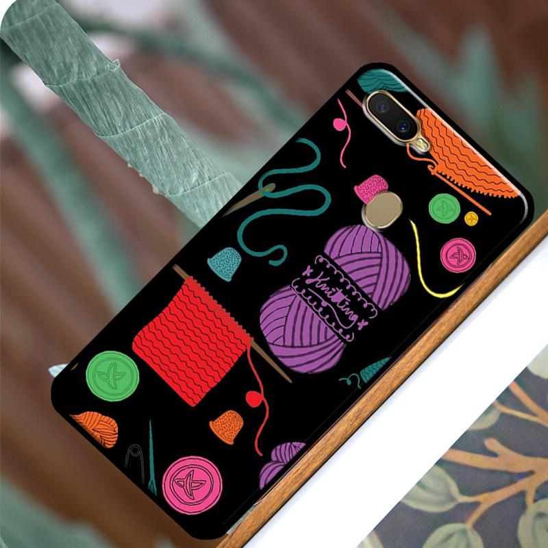 Sewing Scissors Phone Case For OPPO A15 A3S A5S A52 A72 A54 A74 A94 A83 A91 A93 A5 A9 A31 A53 A53S 2020