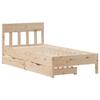 VidaXL Cadre de lit avec tête de lit 90x190 cm bois de pin massif, meuble de chambre à coucher, sommier, lit en bois, lit, 3301887