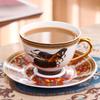 Ceramic Bone Porcelain Coffee Cup and Plate Set