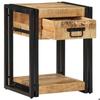 VidaXL Bedside Tables 2 Pcs 40x35x50 Cm Solid Raw Mango Wood, Bedside Cabinet, Bedroom Furniture, Table 4016689