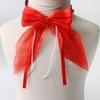 Stylish Fabric Puss Collar Necklace Adjustable Length And Decorative Bowknot Pet Neckband For Small Medium Pet